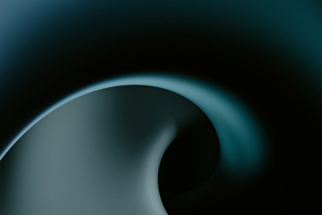 Abstract teal and silver-grey curved forms, a symbolic illustration for laser hair-removal suitability